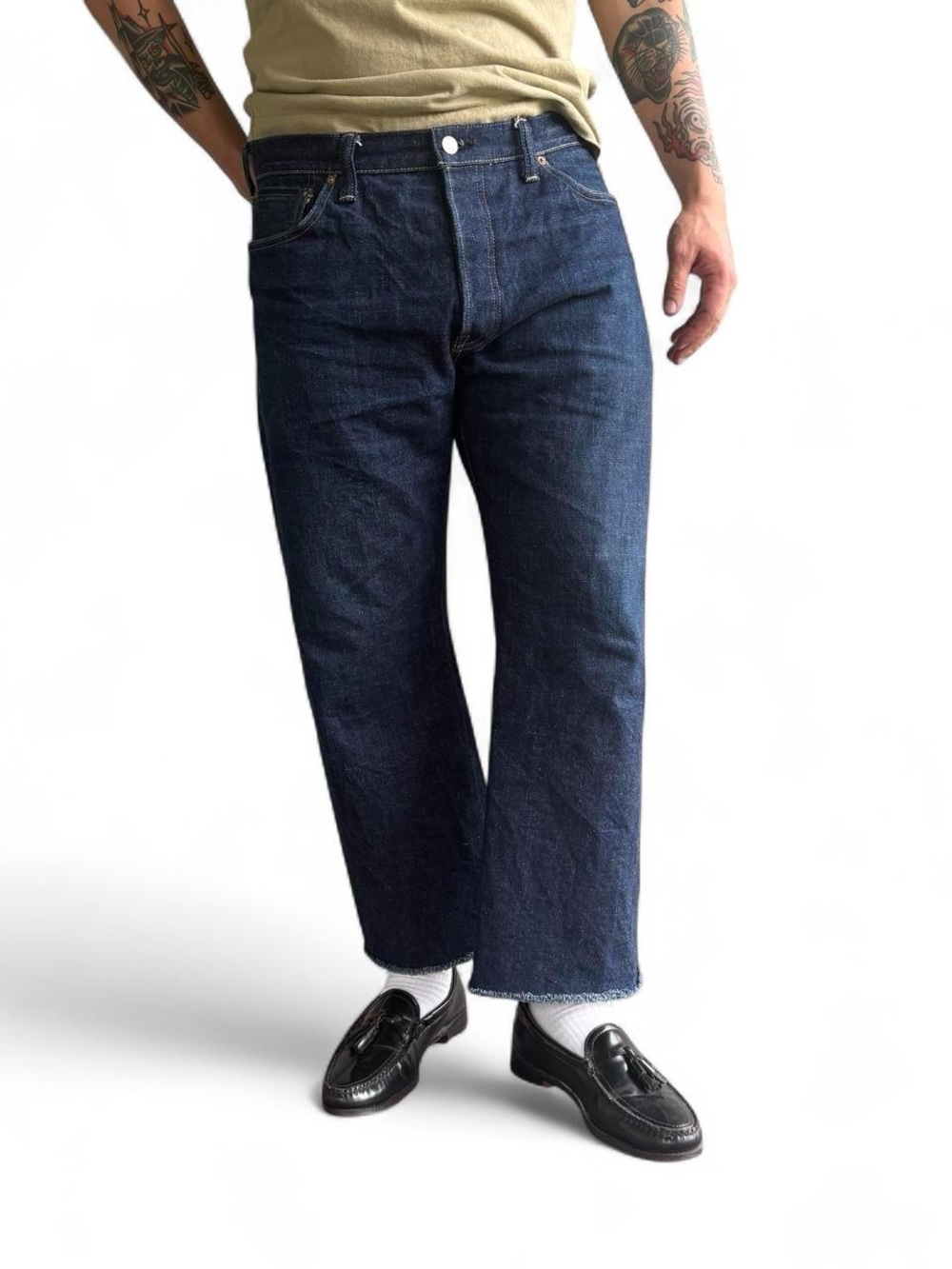 Samurai Japanese Selvedge Denim Raw Dark Wash Jeans 38/26